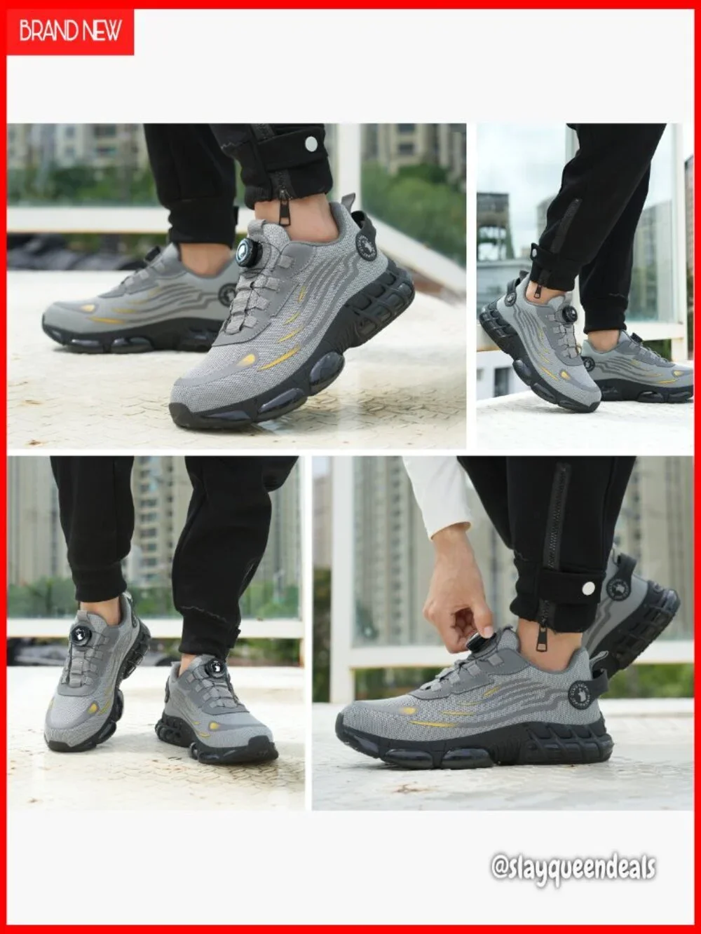 Steel Toe Safety Work Shoes Air Cushion Lightweight Industrial Sneakers